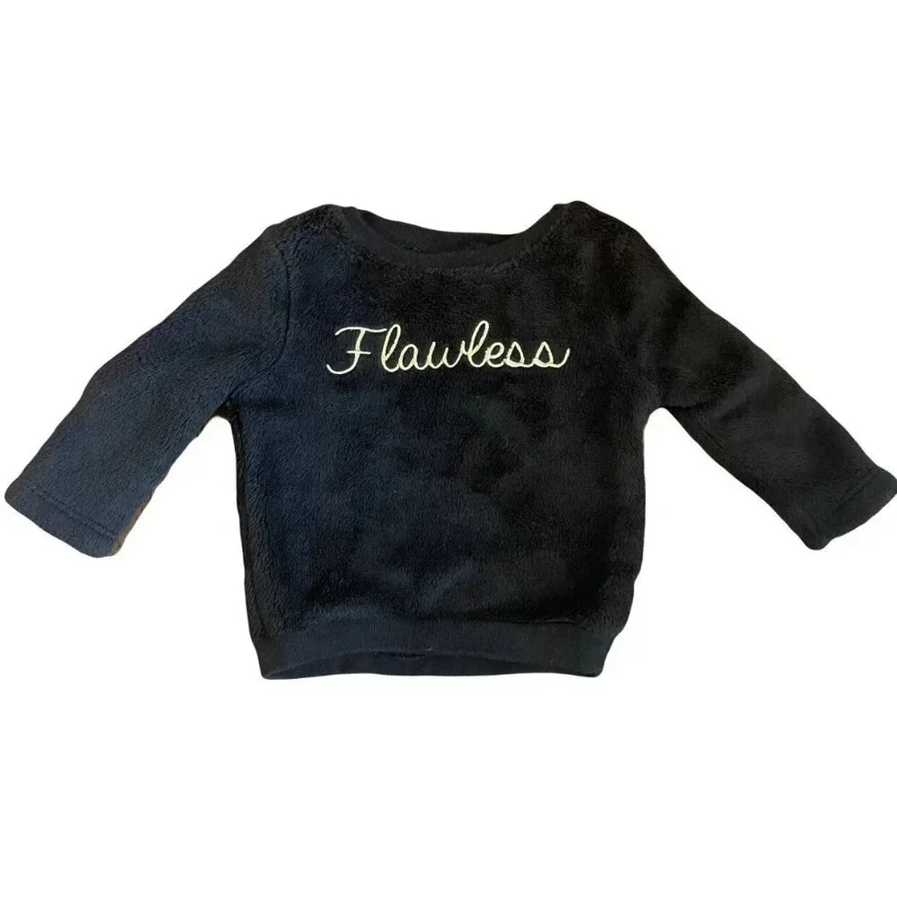 Carter's 6 Months "Flawless" Black & Gold Outfit, Sweater & Leggings - Picture 3 of 4